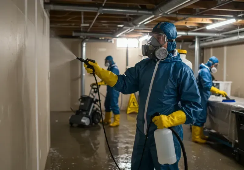 Basement Sanitization and Antimicrobial Treatment process in North Madison, IN